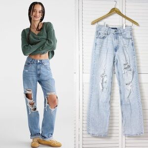 Aeropostale high rise baggy destroyed jeans